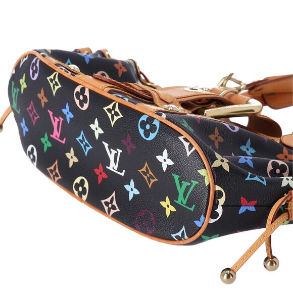 Louis Vuitton x Murakami Theda GM Monogram Multicolore Handbag M92345 Black - Picture 4 of 8